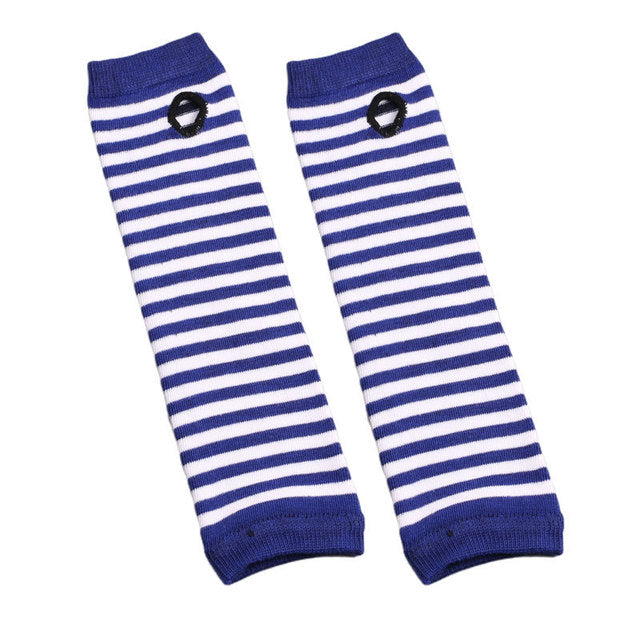 Fingerless Gloves Arm Sleeve Anime Women Fishnet Sports Emo Punk Striped Hand Warmer Mesh Long Gloves Cotton Fashion Sleeves