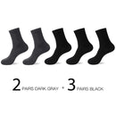 HSS 2021 High Quality Casual Men's Business Socks Summer Winter Cotton Socks Quick Drying Black White Long Sock Plus Size US7-14