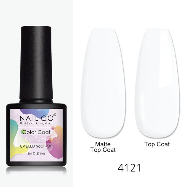 NAILCO 8ml Pink Red Colors Gel Nail Polish Nail Art Varnishes Gel Lacquer Coat Design UV Gel Varnish Soak Off LED Nails Manicure