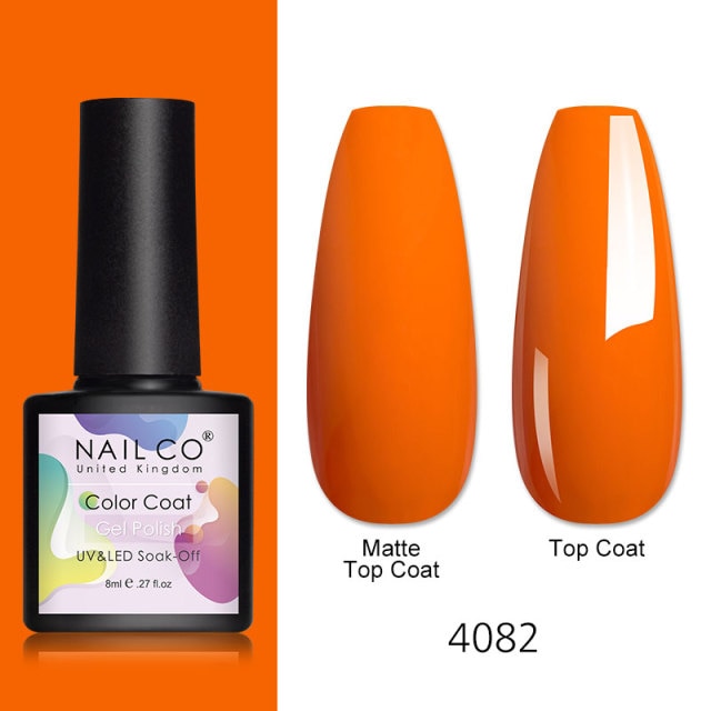 NAILCO 8ml Pink Red Colors Gel Nail Polish Nail Art Varnishes Gel Lacquer Coat Design UV Gel Varnish Soak Off LED Nails Manicure
