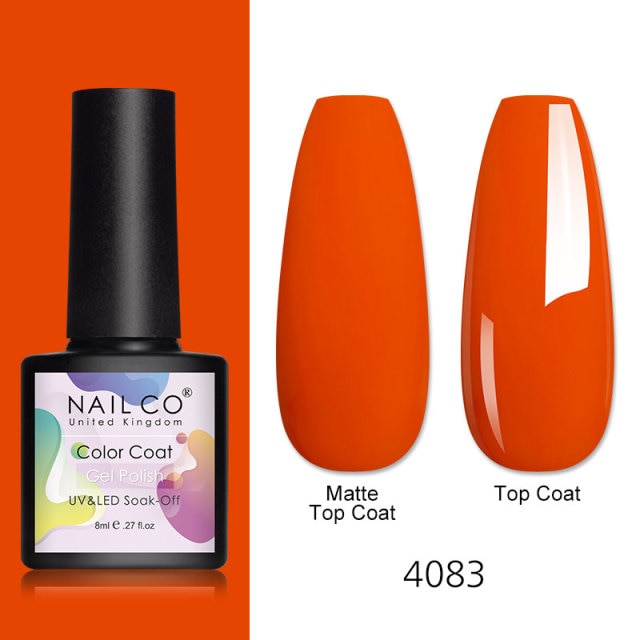 NAILCO 8ml Pink Red Colors Gel Nail Polish Nail Art Varnishes Gel Lacquer Coat Design UV Gel Varnish Soak Off LED Nails Manicure