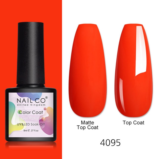NAILCO 8ml Pink Red Colors Gel Nail Polish Nail Art Varnishes Gel Lacquer Coat Design UV Gel Varnish Soak Off LED Nails Manicure