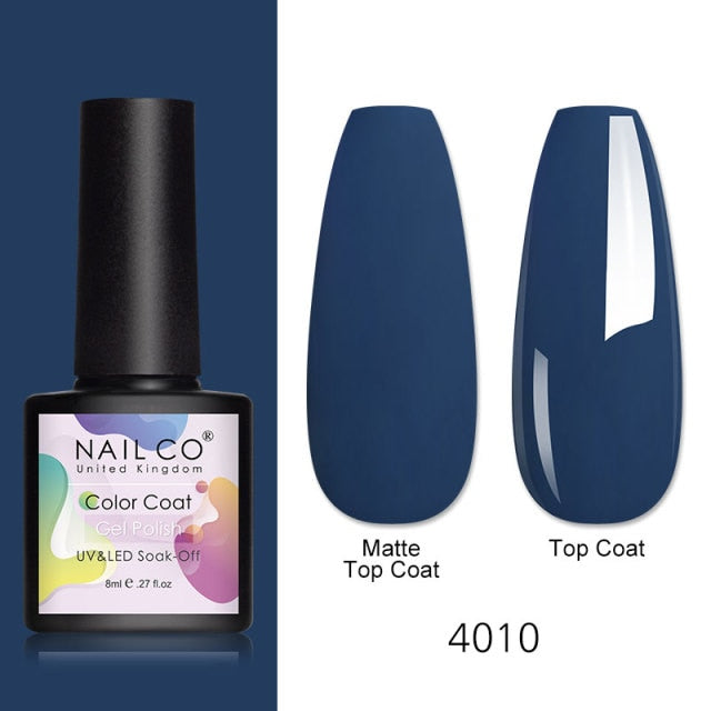 NAILCO 8ml Pink Red Colors Gel Nail Polish Nail Art Varnishes Gel Lacquer Coat Design UV Gel Varnish Soak Off LED Nails Manicure