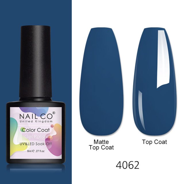 NAILCO 8ml Pink Red Colors Gel Nail Polish Nail Art Varnishes Gel Lacquer Coat Design UV Gel Varnish Soak Off LED Nails Manicure