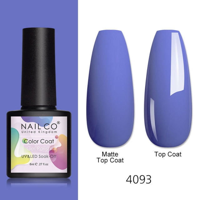 NAILCO 8ml Pink Red Colors Gel Nail Polish Nail Art Varnishes Gel Lacquer Coat Design UV Gel Varnish Soak Off LED Nails Manicure