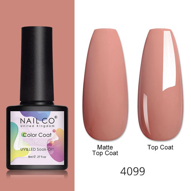 NAILCO 8ml Pink Red Colors Gel Nail Polish Nail Art Varnishes Gel Lacquer Coat Design UV Gel Varnish Soak Off LED Nails Manicure