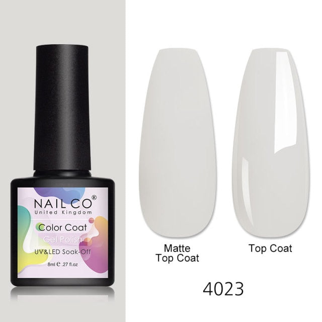 NAILCO 8ml Pink Red Colors Gel Nail Polish Nail Art Varnishes Gel Lacquer Coat Design UV Gel Varnish Soak Off LED Nails Manicure