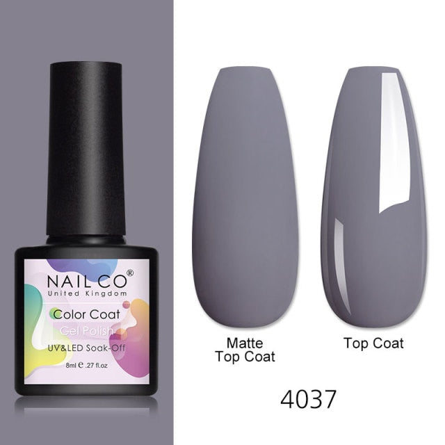 NAILCO 8ml Pink Red Colors Gel Nail Polish Nail Art Varnishes Gel Lacquer Coat Design UV Gel Varnish Soak Off LED Nails Manicure