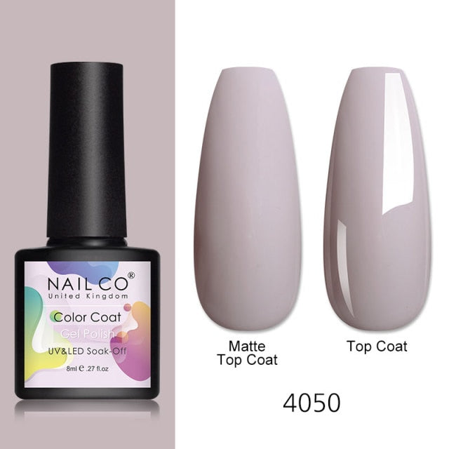 NAILCO 8ml Pink Red Colors Gel Nail Polish Nail Art Varnishes Gel Lacquer Coat Design UV Gel Varnish Soak Off LED Nails Manicure
