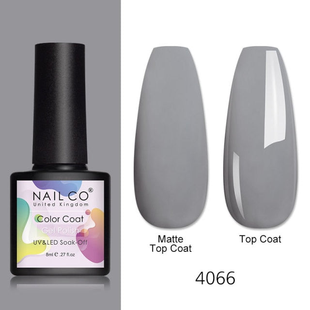 NAILCO 8ml Pink Red Colors Gel Nail Polish Nail Art Varnishes Gel Lacquer Coat Design UV Gel Varnish Soak Off LED Nails Manicure