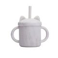 10 Color Baby Silicone Water Cup Feeding Cup BPA Free Baby Learning Drinkware Children's Soft Straw Cups