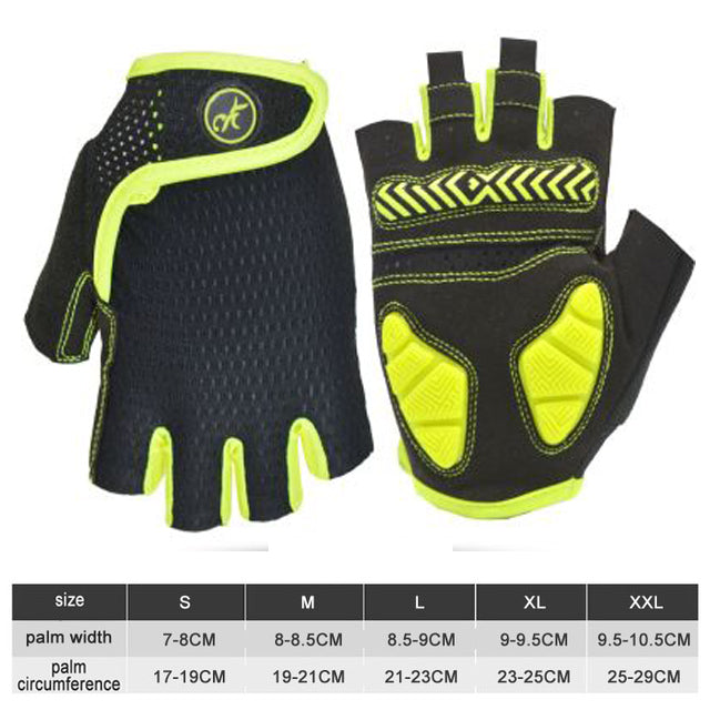 NEWBOLER Shockproof GEL Pad Cycling Gloves Half Finger Sport Gloves Men Women Summer Bicycle Gym Fitness Gloves MTB Bike Gloves