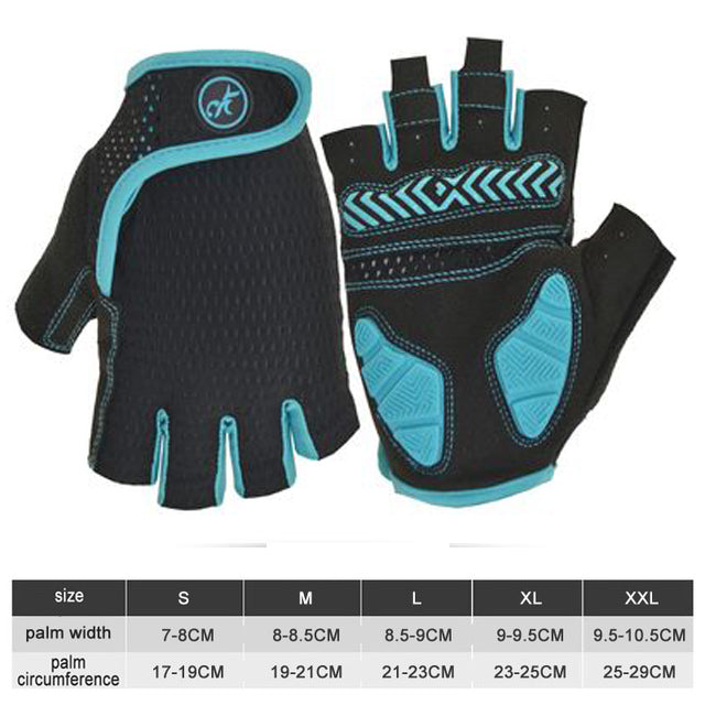 NEWBOLER Shockproof GEL Pad Cycling Gloves Half Finger Sport Gloves Men Women Summer Bicycle Gym Fitness Gloves MTB Bike Gloves