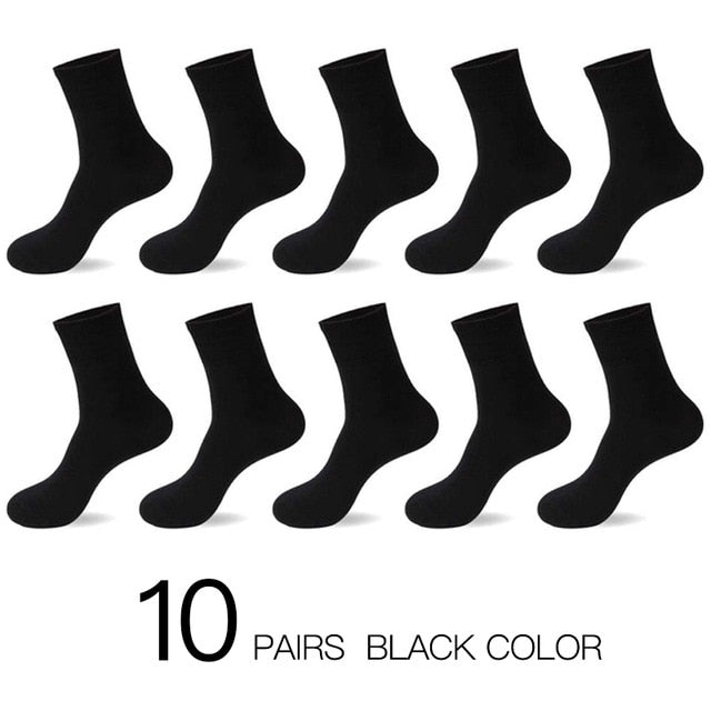 HSS 2021 Men's Cotton Socks New styles 10 Pairs / Lot Black Business Men Socks Breathable Spring Summer for Male US size(6.5-12)