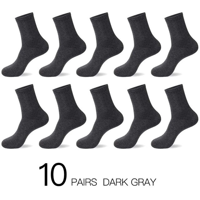 HSS 2021 Men's Cotton Socks New styles 10 Pairs / Lot Black Business Men Socks Breathable Spring Summer for Male US size(6.5-12)