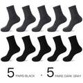 HSS 2021 Men's Cotton Socks New styles 10 Pairs / Lot Black Business Men Socks Breathable Spring Summer for Male US size(6.5-12)