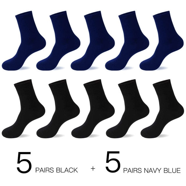 HSS 2021 Men's Cotton Socks New styles 10 Pairs / Lot Black Business Men Socks Breathable Spring Summer for Male US size(6.5-12)