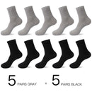 HSS 2021 Men's Cotton Socks New styles 10 Pairs / Lot Black Business Men Socks Breathable Spring Summer for Male US size(6.5-12)