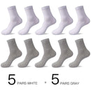 HSS 2021 Men's Cotton Socks New styles 10 Pairs / Lot Black Business Men Socks Breathable Spring Summer for Male US size(6.5-12)