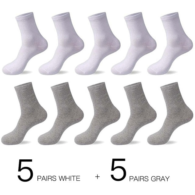 HSS 2021 Men's Cotton Socks New styles 10 Pairs / Lot Black Business Men Socks Breathable Spring Summer for Male US size(6.5-12)