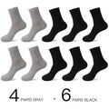 HSS 2021 Men's Cotton Socks New styles 10 Pairs / Lot Black Business Men Socks Breathable Spring Summer for Male US size(6.5-12)