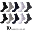 HSS 2021 Men's Cotton Socks New styles 10 Pairs / Lot Black Business Men Socks Breathable Spring Summer for Male US size(6.5-12)
