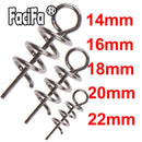 Stainless Steel Spring Lock Pin Fishing pin Screw Crank Hook Spring Twist Lock Fishing Connector Swivel Snap Soft Lure Tackle