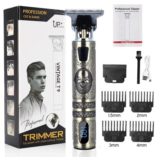 Rechargeable T9 Baldheaded Hair Clipper+Men's razor Trimmer Electric Shaver Men Razor Cordless Barber Hair Cutting Machine Mower
