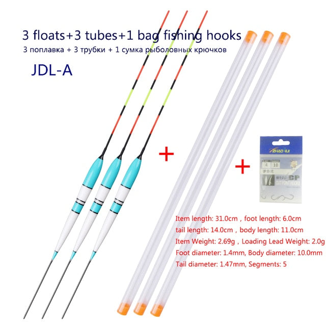 3pcs/lot Electric Fishing Floats Night Light Luminous Float Balsa Boya Fresh Water Flotador Carp Fishing Tackles Without Battery