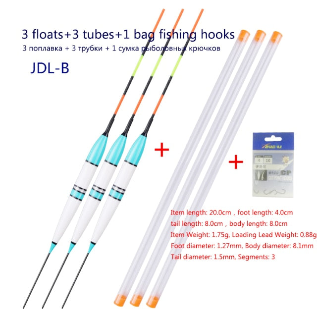3pcs/lot Electric Fishing Floats Night Light Luminous Float Balsa Boya Fresh Water Flotador Carp Fishing Tackles Without Battery