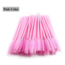 GLAMLASH premium 50Pcs disposable eyelash extension cleaning brush Micro Mascara wand lash eyebrow brush Applicator Spoolers