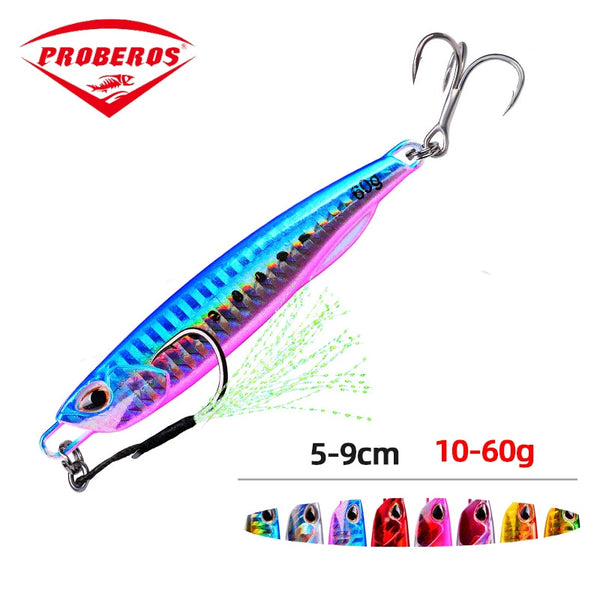 2021 Metal Jig Fishing Lure Weights 10g-60g Trolling Hard Bait Bass Fishing Bait Tackle Trout Jigging Lure Jigs Saltwater Lures