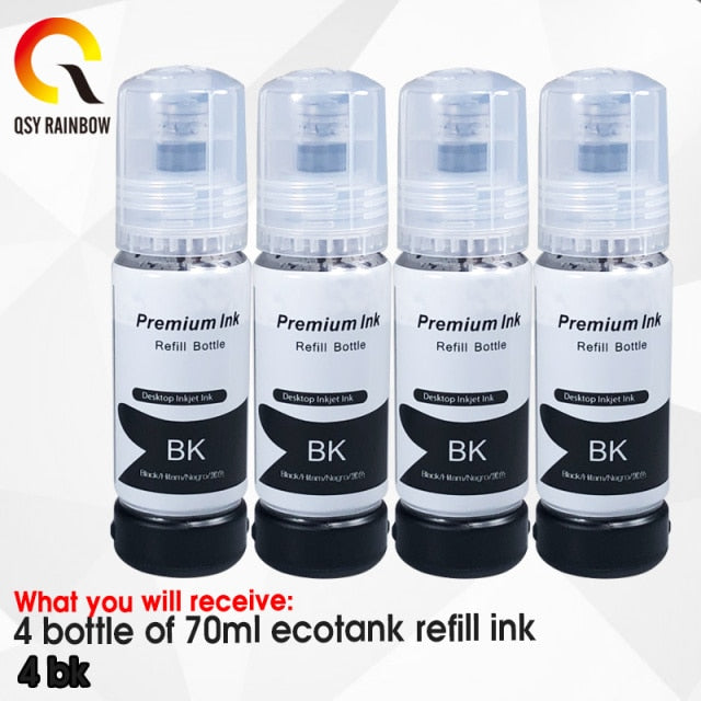 5 BottLe Ecotank Ink for Epson L3150 L3110 104 502 512 504 Ink EcoTank Printer ET2700 ET2750 ET3700 ET2711 refill dye ink