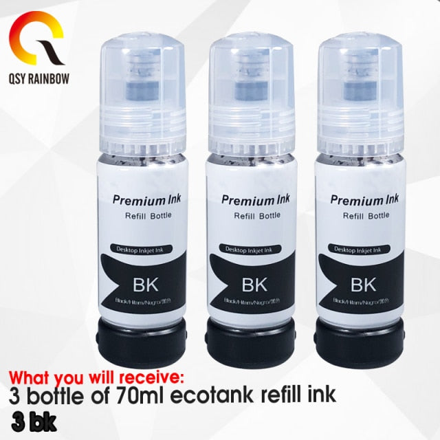 5 BottLe Ecotank Ink for Epson L3150 L3110 104 502 512 504 Ink EcoTank Printer ET2700 ET2750 ET3700 ET2711 refill dye ink