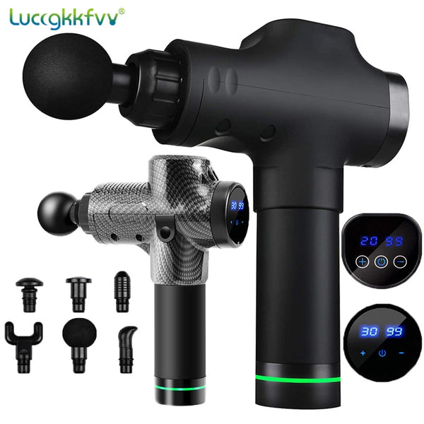 LCD Display Massage Gun Deep Muscle Massager Muscle Pain Body Neck Massage Exercising Relaxation Slimming Shaping Pain Relief