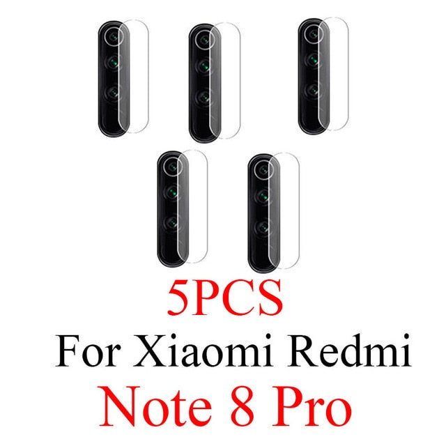 5Pcs for Xiaomi Redmi Note 9 Pro 9S 10 Pro 9 9T 5G 9c NFC 8t 9a 8 Camera Lens Protector Tempered Glass Back Screen Redme 8a Glas