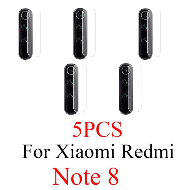 5Pcs for Xiaomi Redmi Note 9 Pro 9S 10 Pro 9 9T 5G 9c NFC 8t 9a 8 Camera Lens Protector Tempered Glass Back Screen Redme 8a Glas