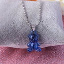 Stainless Steel Handmade Candy 7 Color Cute Judy Cartoon Bear Charm Necklace for Women Girl Daily Jewelry Party Gifts