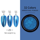 Nail Art Mirror Pigment Powder  Nail Glitters Metallic Color for Nail Art UV Gel Polishing Rose Gold Silver Colors