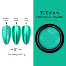 Nail Art Mirror Pigment Powder  Nail Glitters Metallic Color for Nail Art UV Gel Polishing Rose Gold Silver Colors