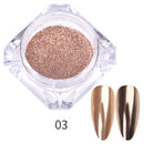 Nail Art Mirror Pigment Powder  Nail Glitters Metallic Color for Nail Art UV Gel Polishing Rose Gold Silver Colors