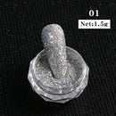 Nail Art Mirror Pigment Powder  Nail Glitters Metallic Color for Nail Art UV Gel Polishing Rose Gold Silver Colors
