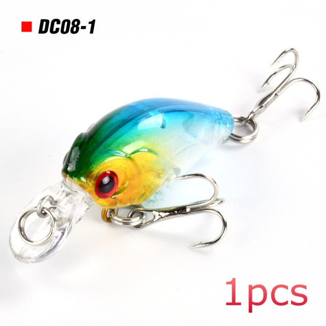 8pcs Crankbaits Set Mixed Colors Fishing Lures Minnow Baits Wobbler with Box Bass Swimbait Sea Swim Jerkbait Trout Tackle Hard
