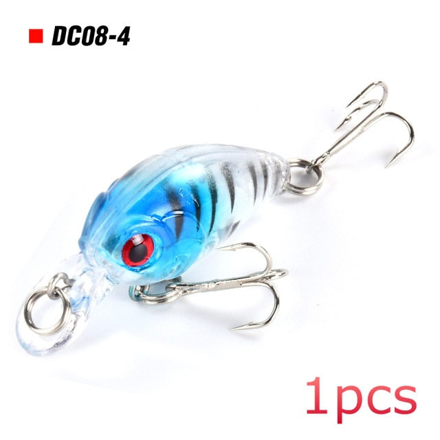 8pcs Crankbaits Set Mixed Colors Fishing Lures Minnow Baits Wobbler with Box Bass Swimbait Sea Swim Jerkbait Trout Tackle Hard