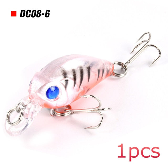 8pcs Crankbaits Set Mixed Colors Fishing Lures Minnow Baits Wobbler with Box Bass Swimbait Sea Swim Jerkbait Trout Tackle Hard