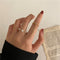 17KM Punk Gold Wide Chain Rings Set For Women Girls Fashion Irregular Finger Thin Rings Gift 2021 Female Jewelry Party