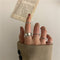 17KM Punk Gold Wide Chain Rings Set For Women Girls Fashion Irregular Finger Thin Rings Gift 2021 Female Jewelry Party
