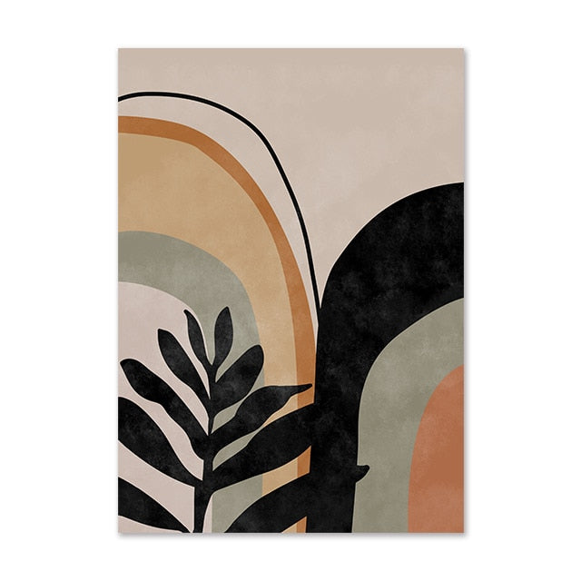 Abstract Single Line Face Art Leaves Painting Girl Body Back Minimalist Wall Art Canvas Poster Print Nordic Picture Home Decor