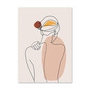 Abstract Single Line Face Art Leaves Painting Girl Body Back Minimalist Wall Art Canvas Poster Print Nordic Picture Home Decor