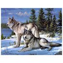 5D DIY Diamond Painting Wolf Cross Stitch Kit Full Drill Square Embroidery Animals Mosaic Art Picture of Rhinestones Decor Gift